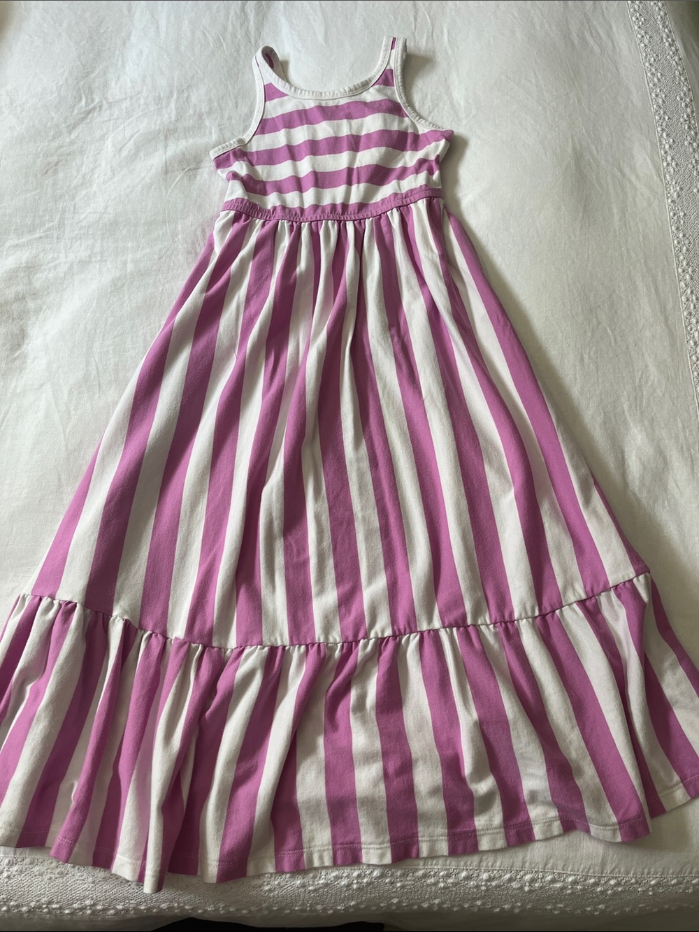 Cat & Jack Purple Striped Knit Dress with Pockets, Size Large (10/12)